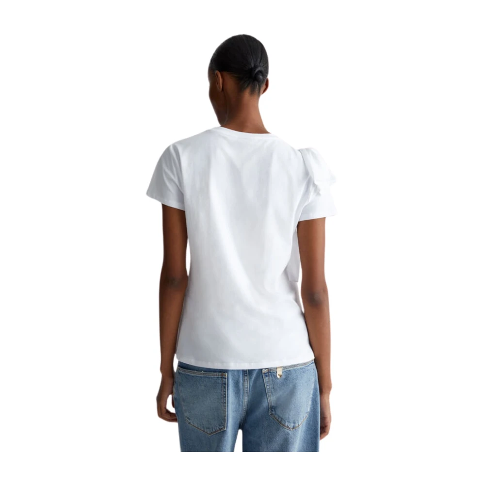 Liu Jo Gerimpeld T-shirt White Dames