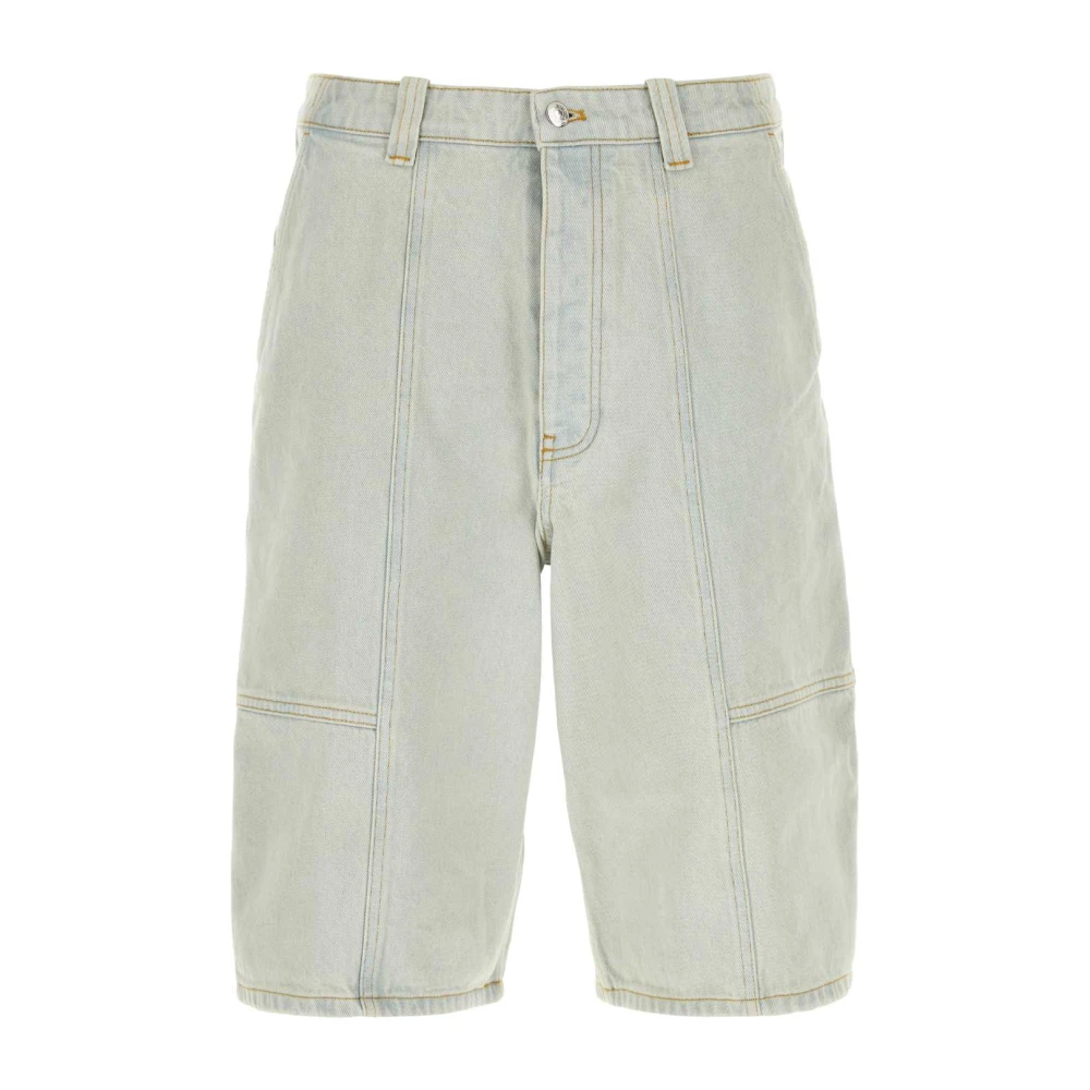 Maison Kitsuné Denim Bermuda Shorts Blue Heren