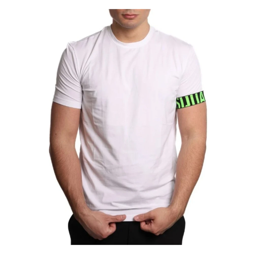 Dsquared2 Men's White Round Neck Cotton T-Shirt - T-Shirts - L - Tops