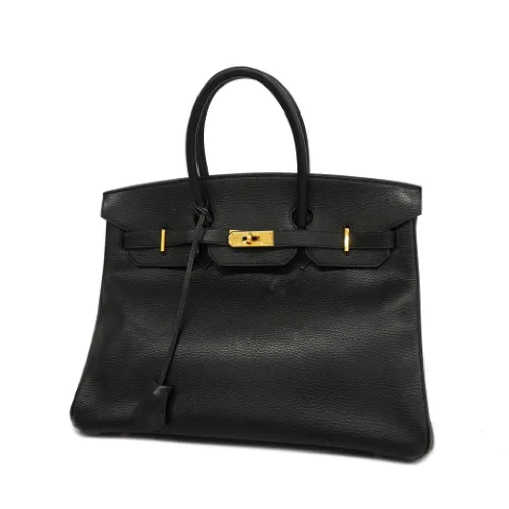Hermès Vintage Pre-owned Fabric handbags Black Dames