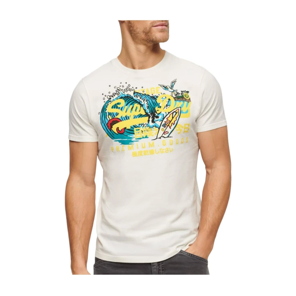Superdry Grafische Surf T-shirt White Heren