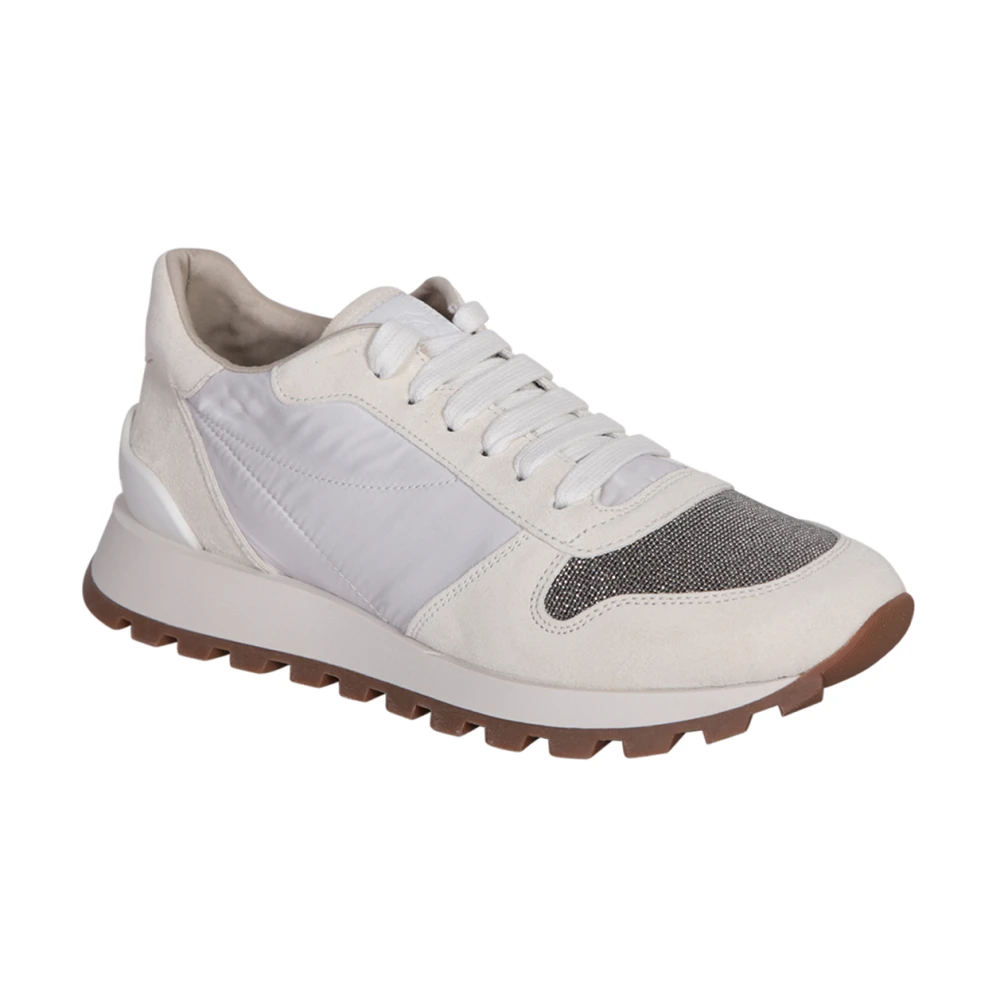 BRUNELLO CUCINELLI Elegante witte sneakers voor vrouwen White Dames