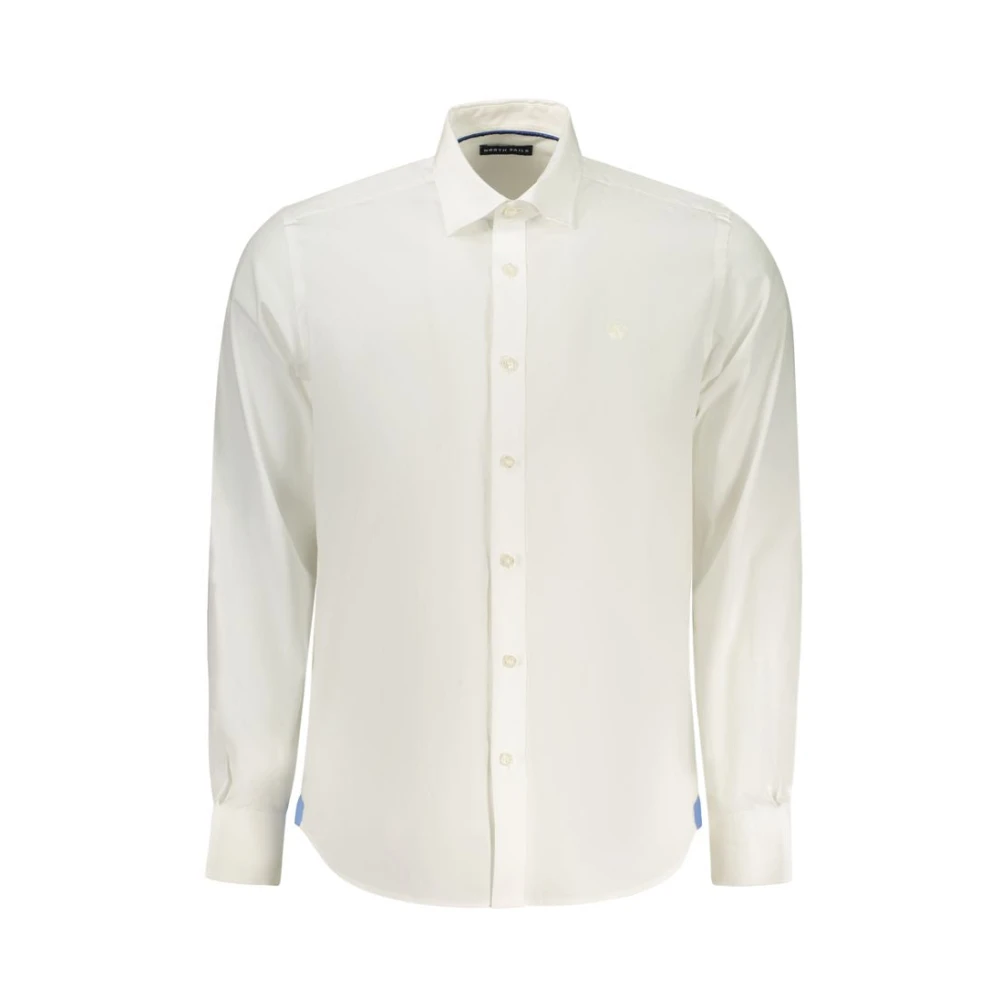 North Sails Men's Beige French Collar Long-Sleeve Shirt