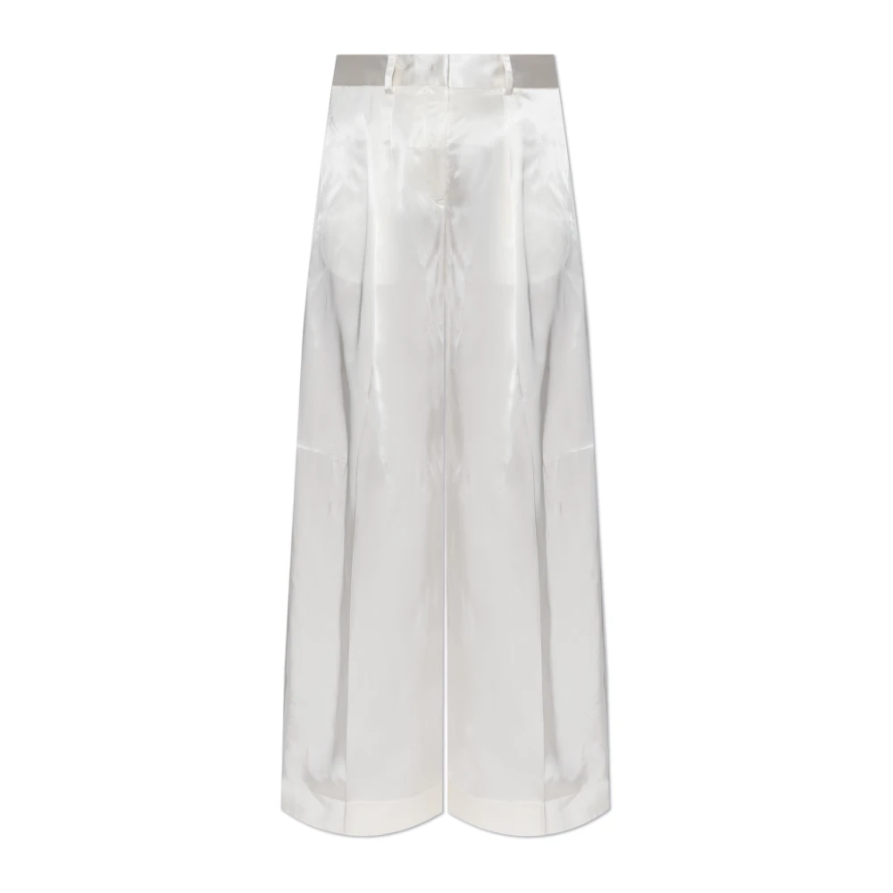 Jil Sander Glinsterende broek White Dames