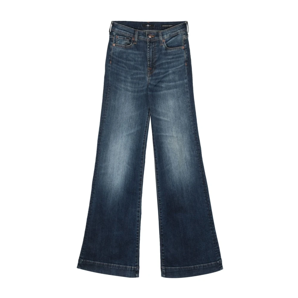 7 For All Mankind Blauwe Retro Jeans Blue Dames