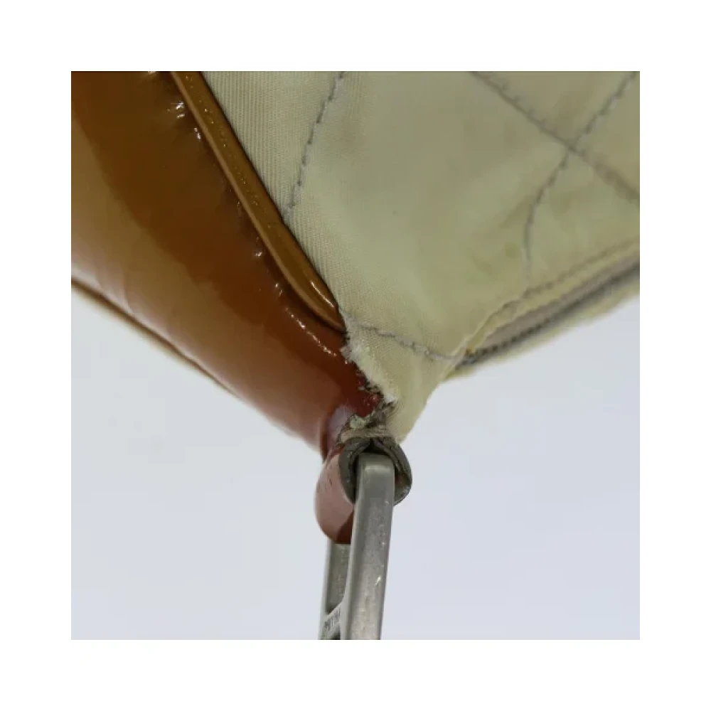 Prada Vintage Pre-owned Nylon prada-bags Beige Dames