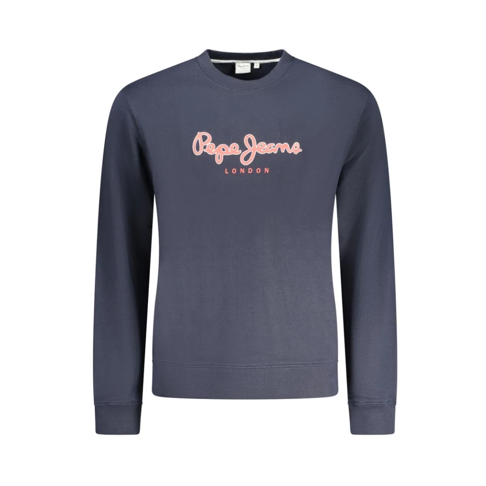 Pepe Jeans Men's Blue Brushed Finish Crew Neck Sweatshirt