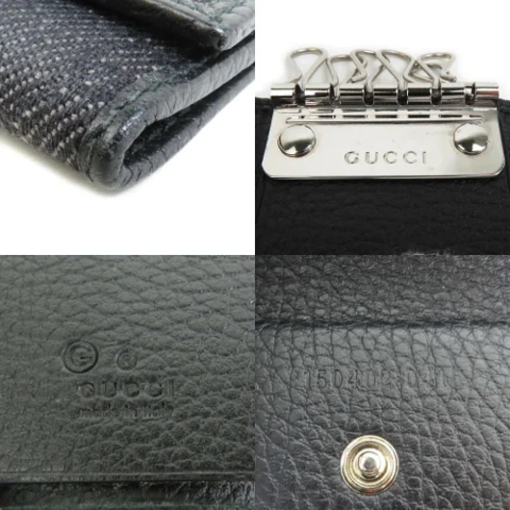 Gucci Vintage Pre-owned Canvas key-holders Black Dames