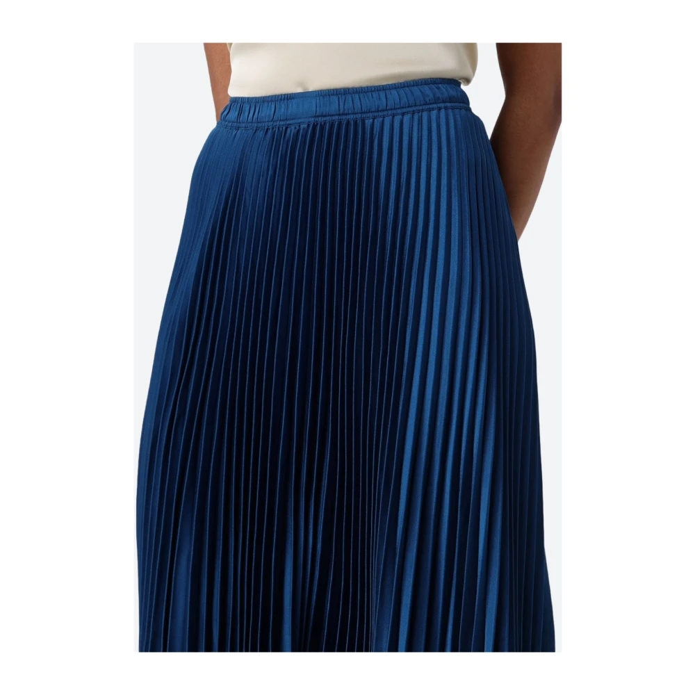 Hugo Boss Geplooide midi-rok in vloeiende stof Blue Dames