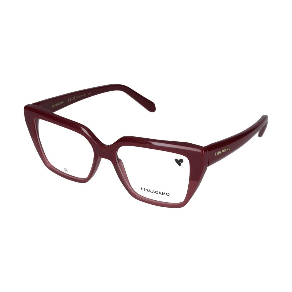 Ferragamo Women's Red Glasses, 53 Mm, Burgundy Eyeglasses Sf2971 Stylish Model