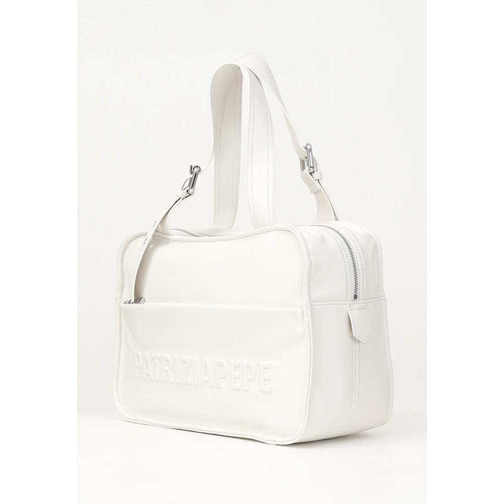 PATRIZIA PEPE Witte Shopper Tas met Verstelbare Handvatten White Dames