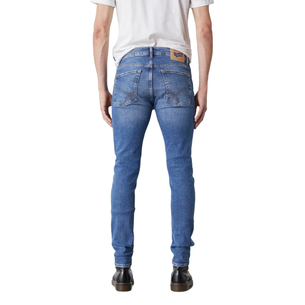 GAS Klassieke Denim Jeans met 5 Zakken Blue Heren