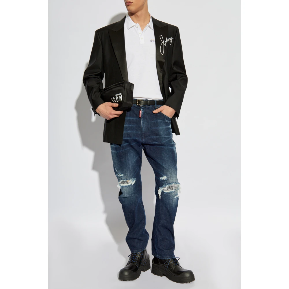 Dsquared2 Blazer met print Black Heren