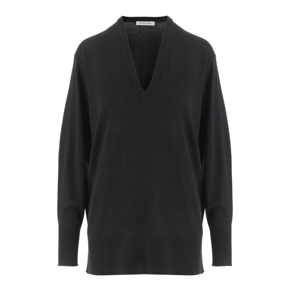 By Malene Birger , V-Neck Knitwear, Female, Black, S, V-Neck Jumper
