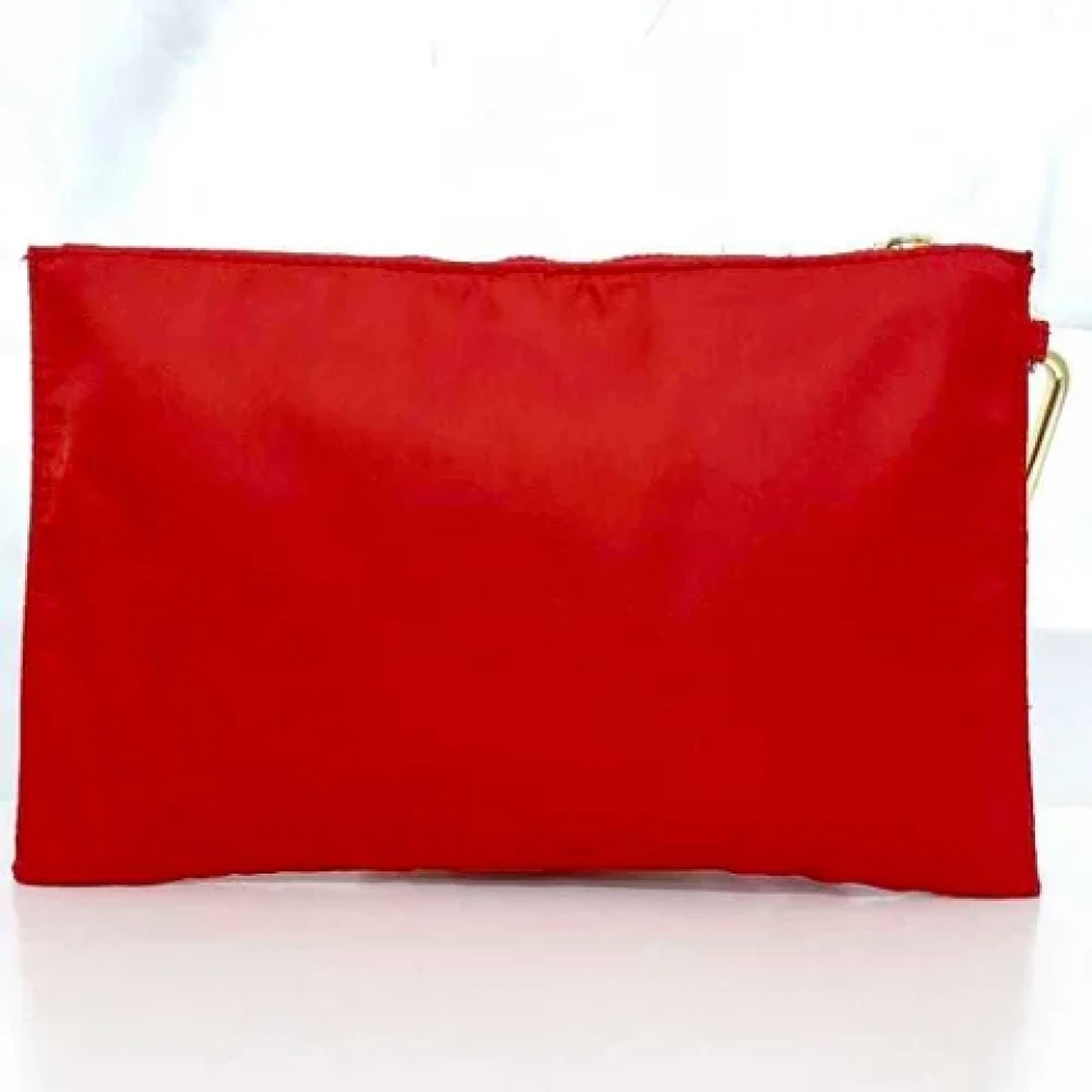 Burberry Vintage Pre-owned Nylon clutches Red Dames