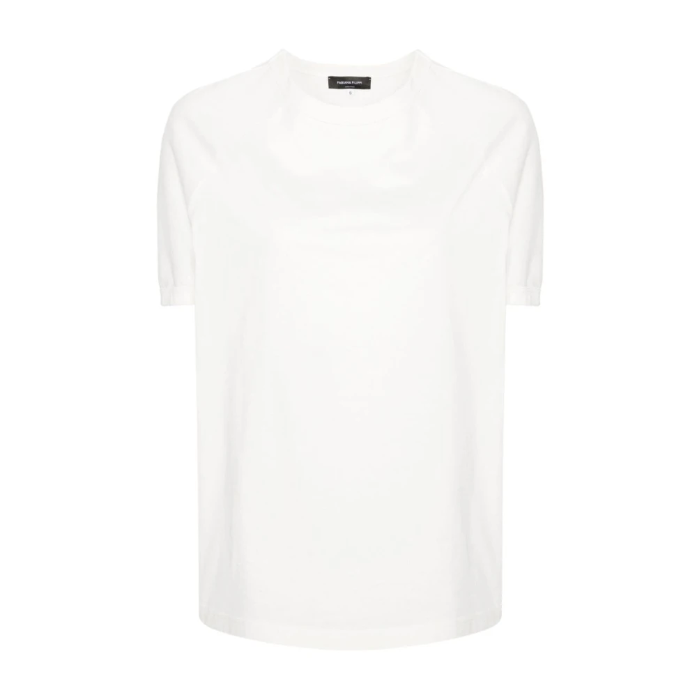 Fabiana Filippi Witte Katoenen Jersey T-shirts en Polos White Dames