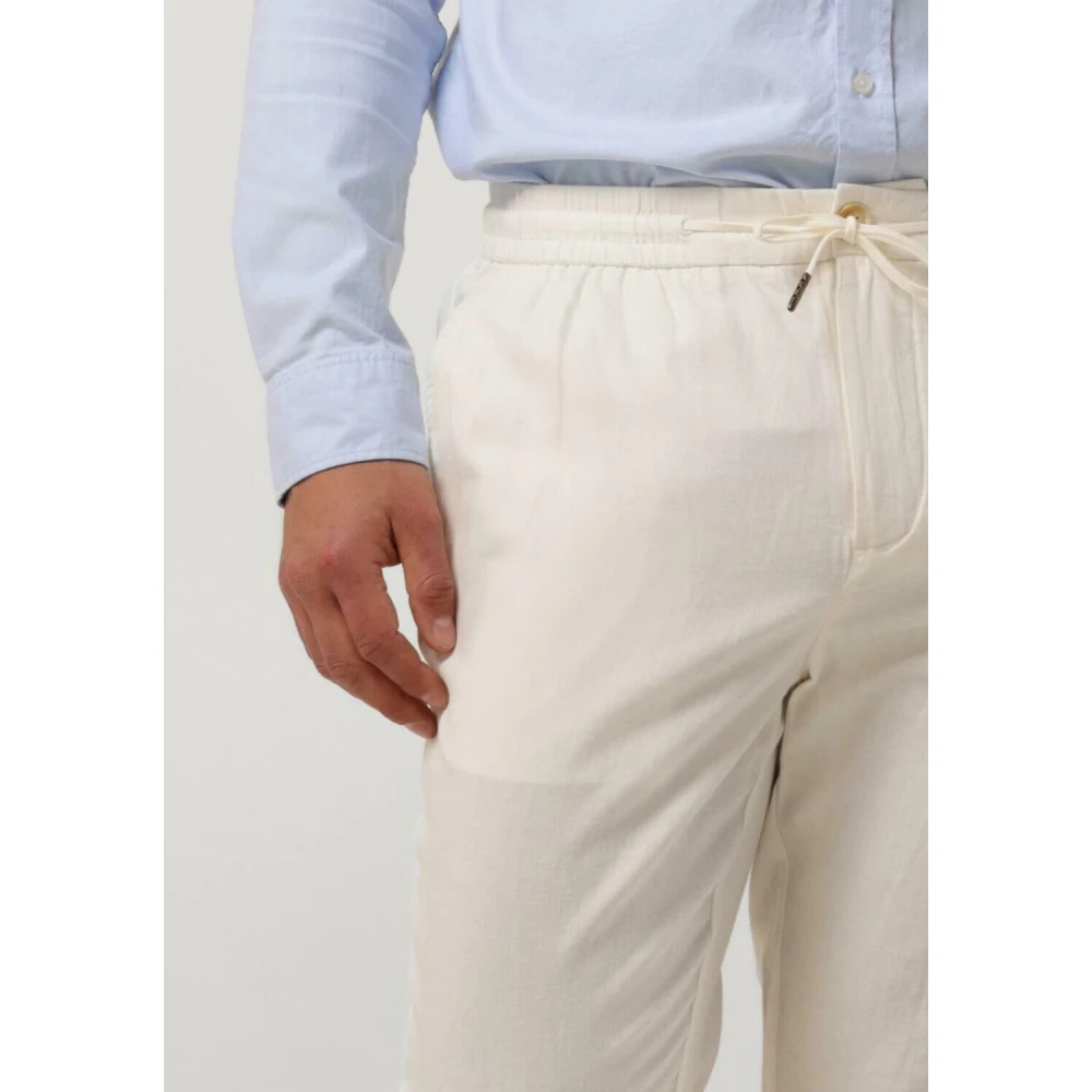 Scotch & Soda Heren Broeken Warren Straight Fit Twill Jogger White Heren