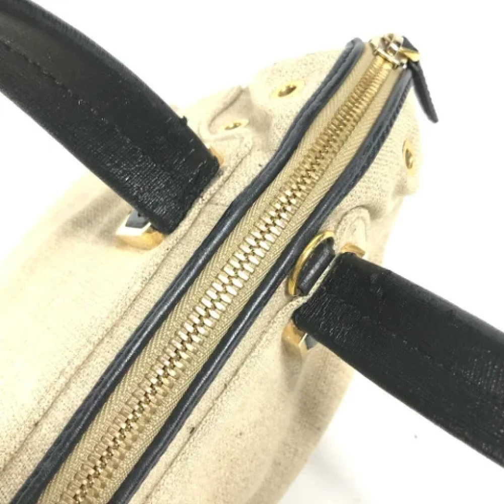 Fendi Vintage Pre-owned Leather fendi-bags Beige Dames