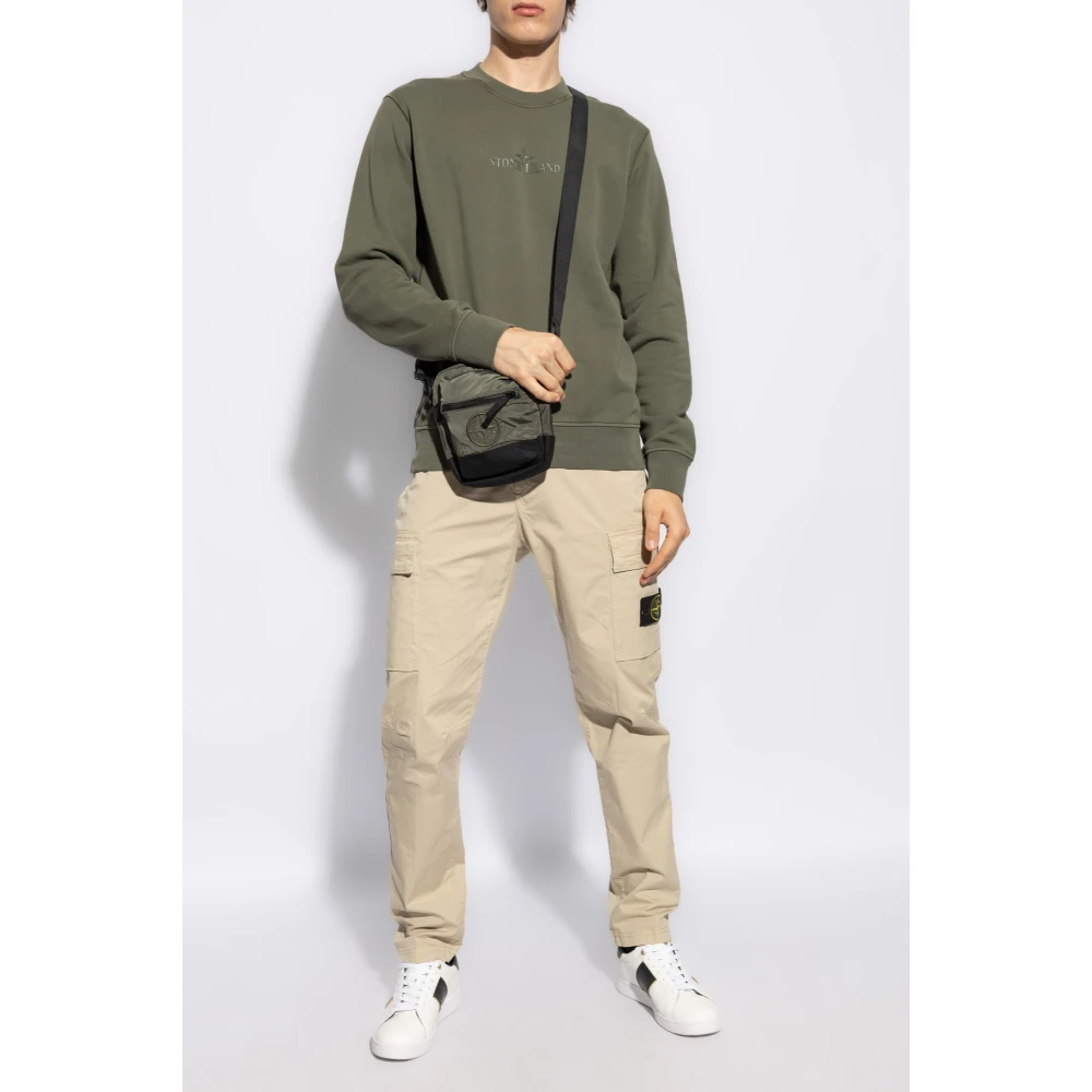 Stone Island Sweatshirt met logo Green Heren
