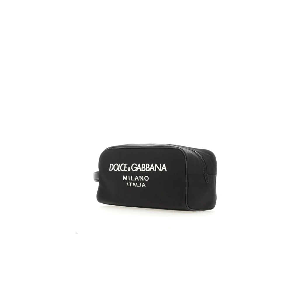 Dolce & Gabbana Logo Lettering Clutch Black Heren