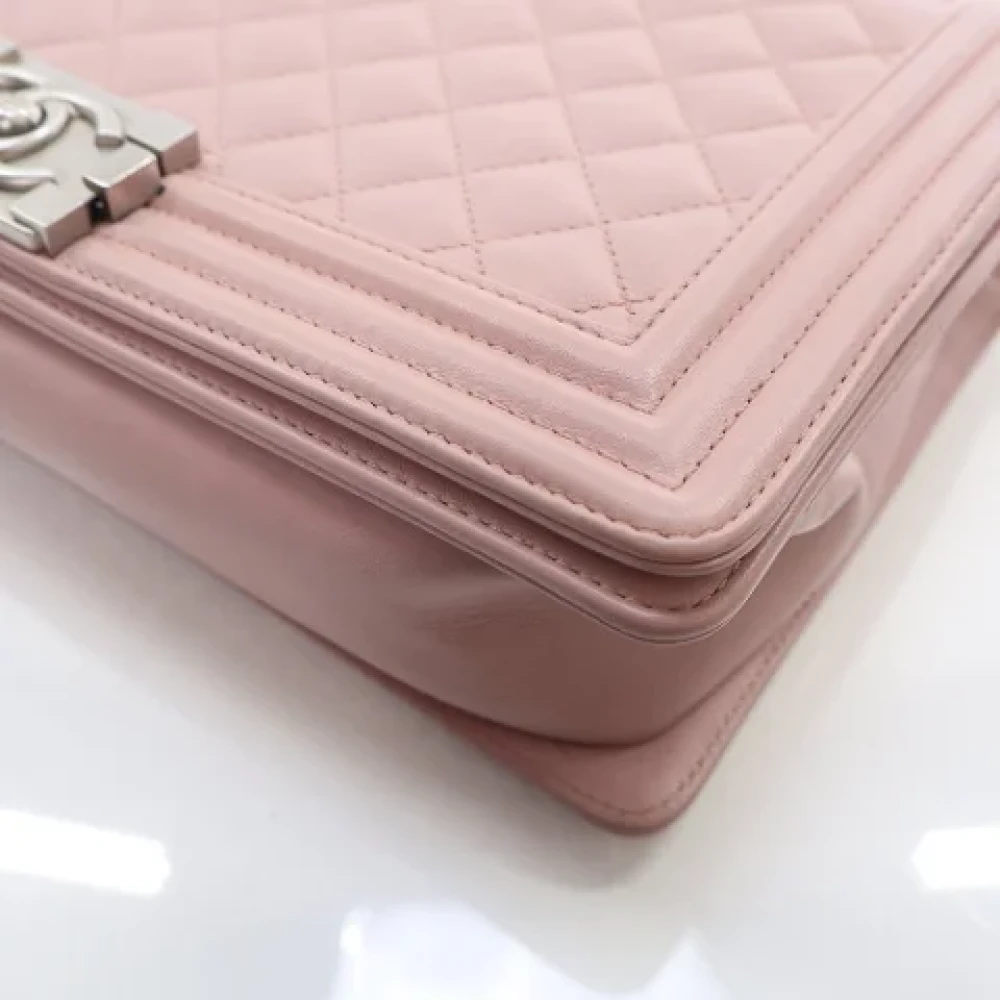 Chanel Vintage Pre-owned Leather chanel-bags Pink Dames