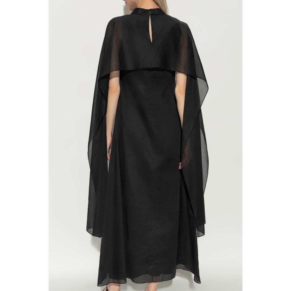 Jil Sander Jurk met een opstaande kraag Black Dames
