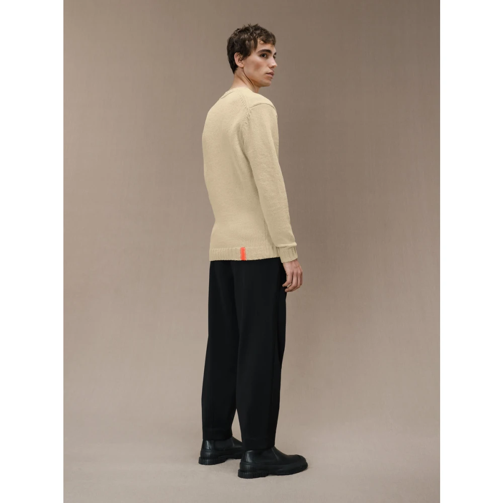 RRD Cinematt Ronde Gebreide Beige Trui Beige Heren