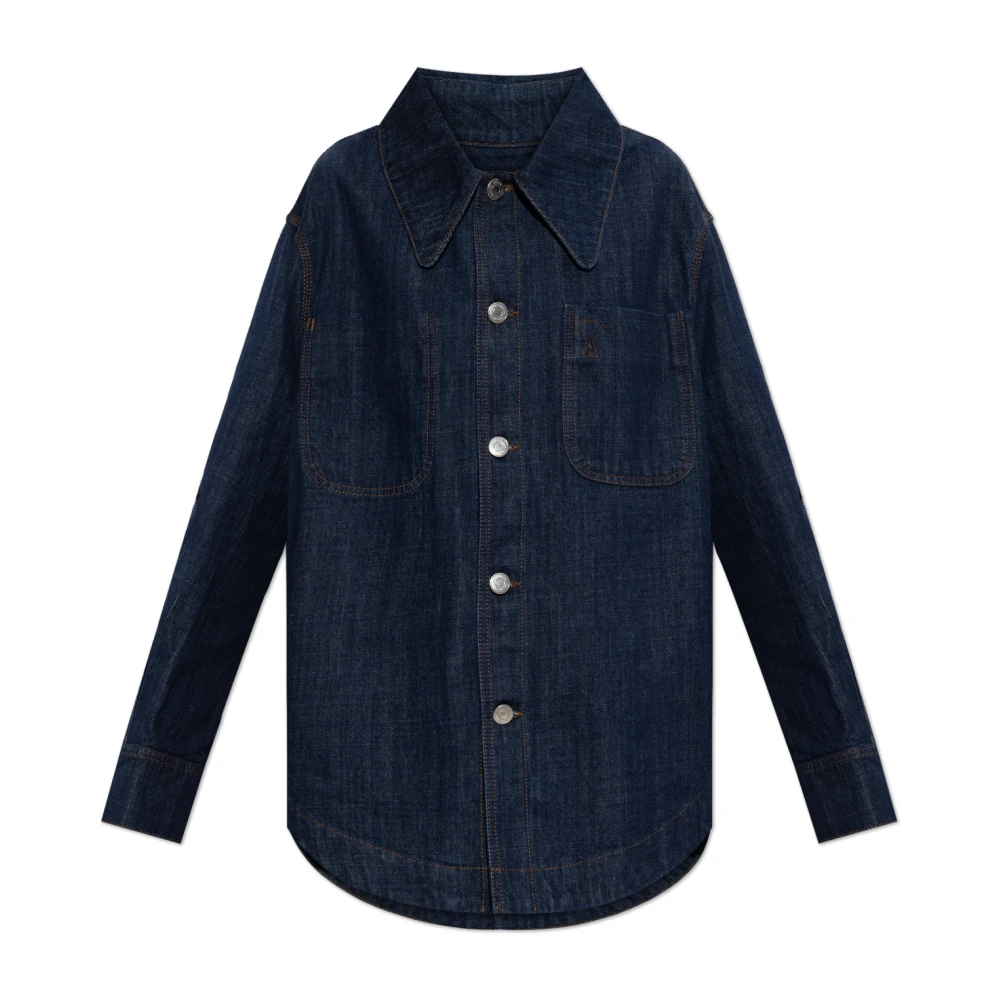 Ami Paris Donna Blu Camicette S, New,