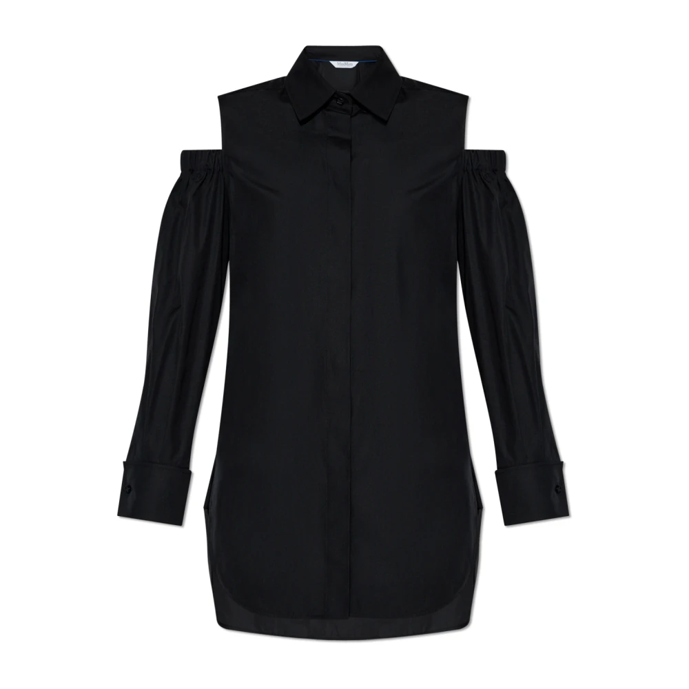 Max Mara Shirt met uitsparingen 'Ragni' Black Dames
