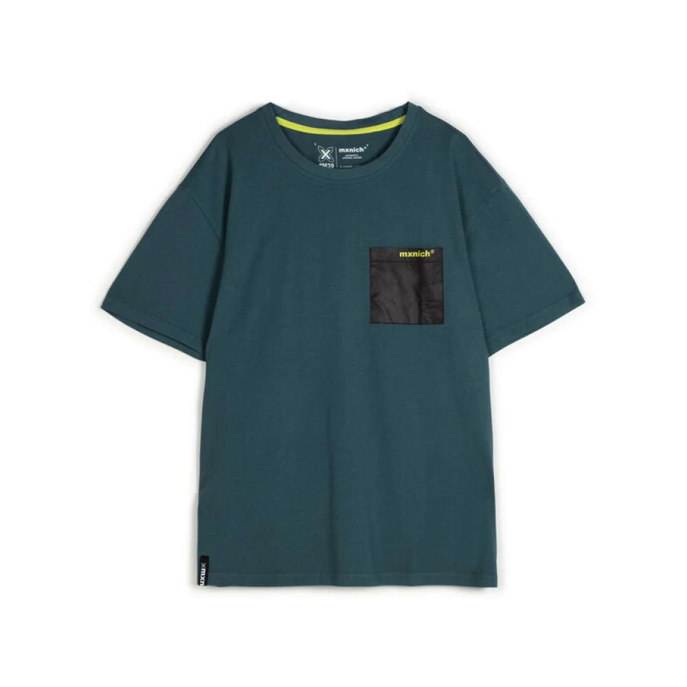 Munich Stedelijke Bedrukt T-shirt in Petroleum Green Heren