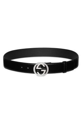 black-interlocking-g-buckle-belt