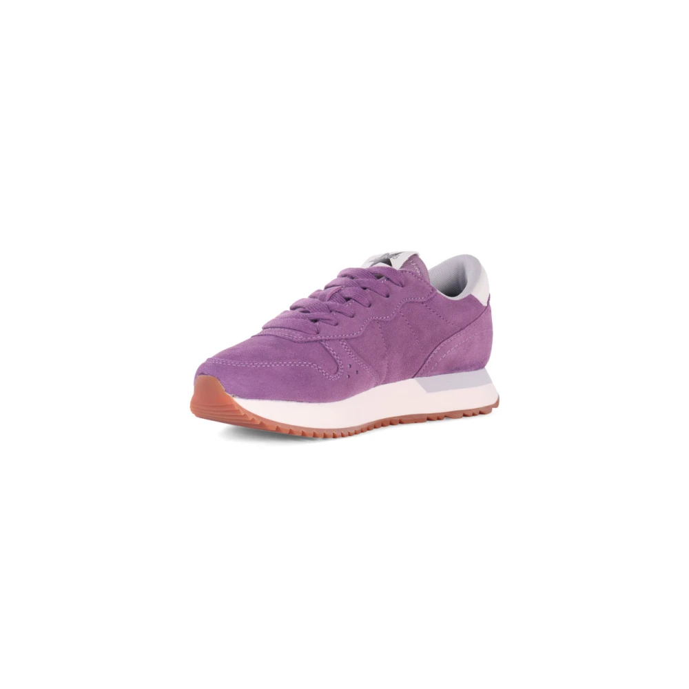 Sun68 Stargirl Suede Leren Sneakers Purple Dames