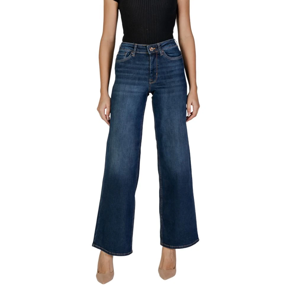 Only Blauwe Katoenen Jeans & Broeken Collectie Blue Dames