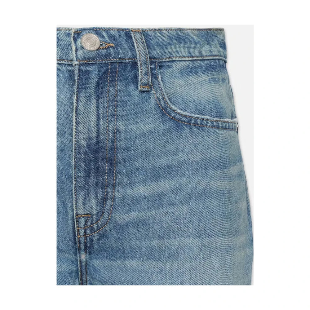 Frame Hoge taille rechte pijp jeans Blue Dames