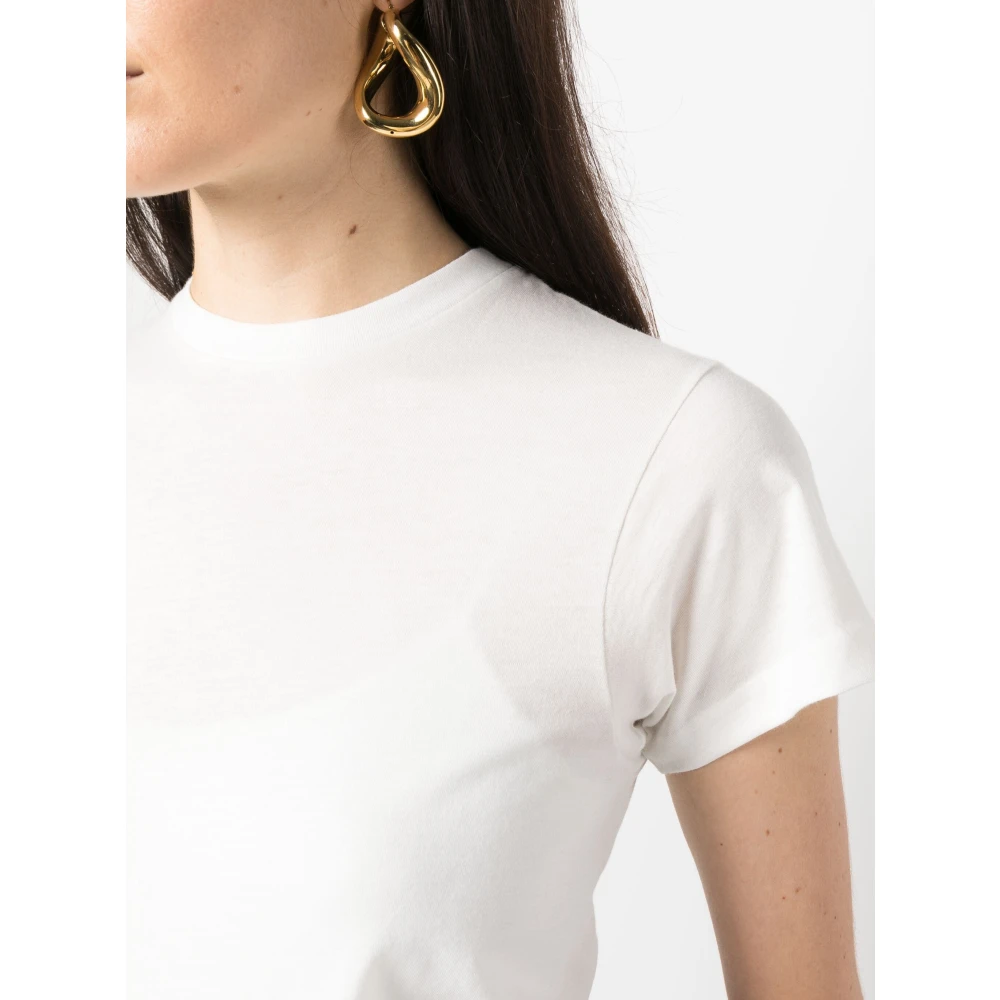 The Row Witte Katoenen Crew Neck T-Shirt White Dames