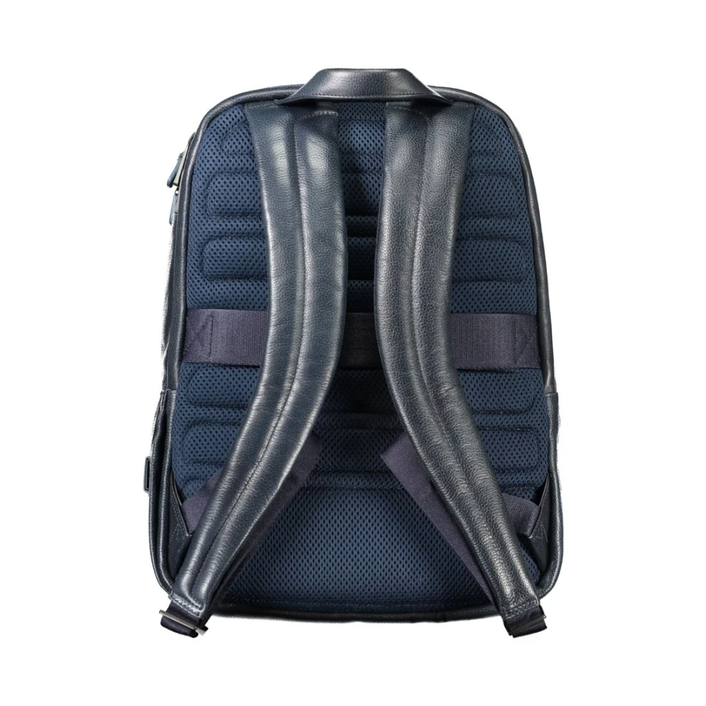 Piquadro Blauwe Leren Rugzak Blue Heren