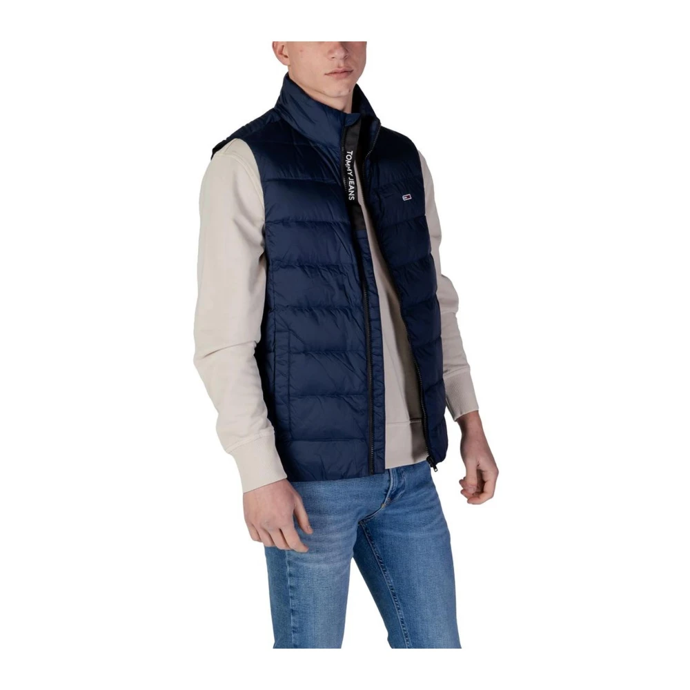 Tommy Jeans Blauwe Lichtgewicht Polyamide Jas Heren Collectie Blue Heren