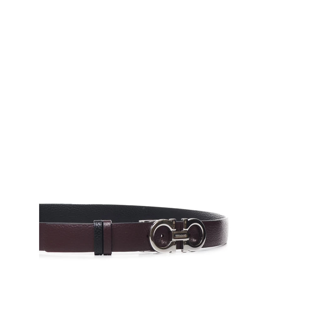 Salvatore Ferragamo Rood & Zwart Leren Gancini Riem Red Dames