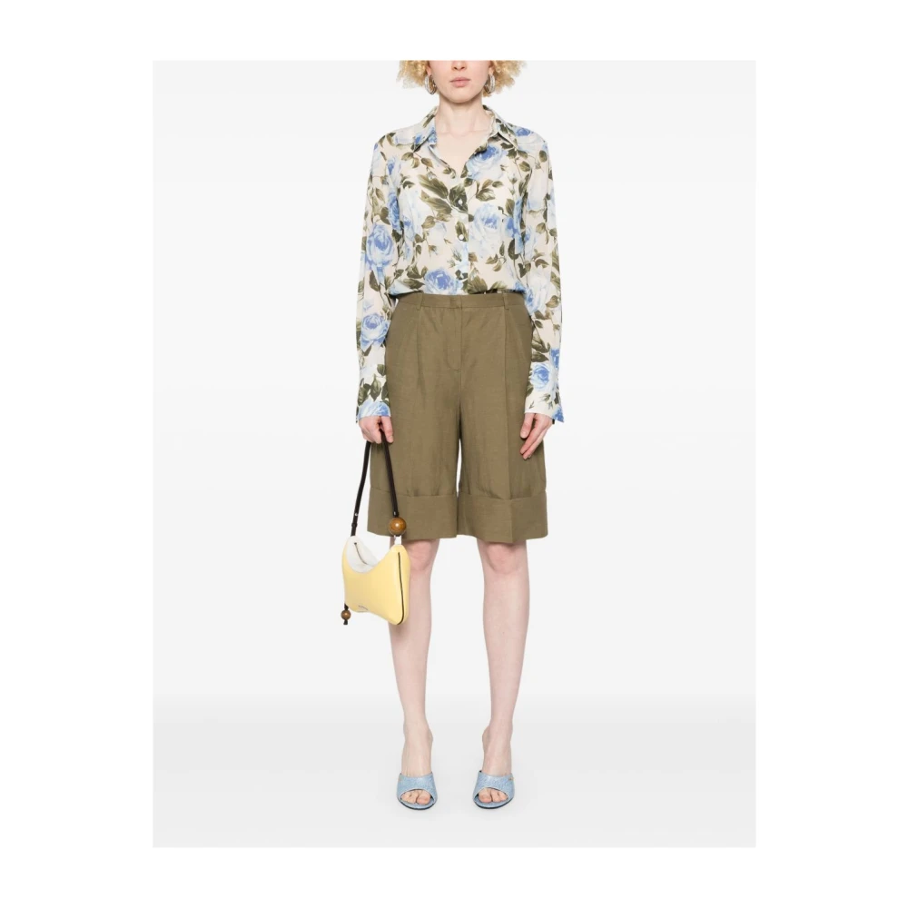 Blugirl Blauwe Knoopshirt Lange Mouwen Multicolor Dames