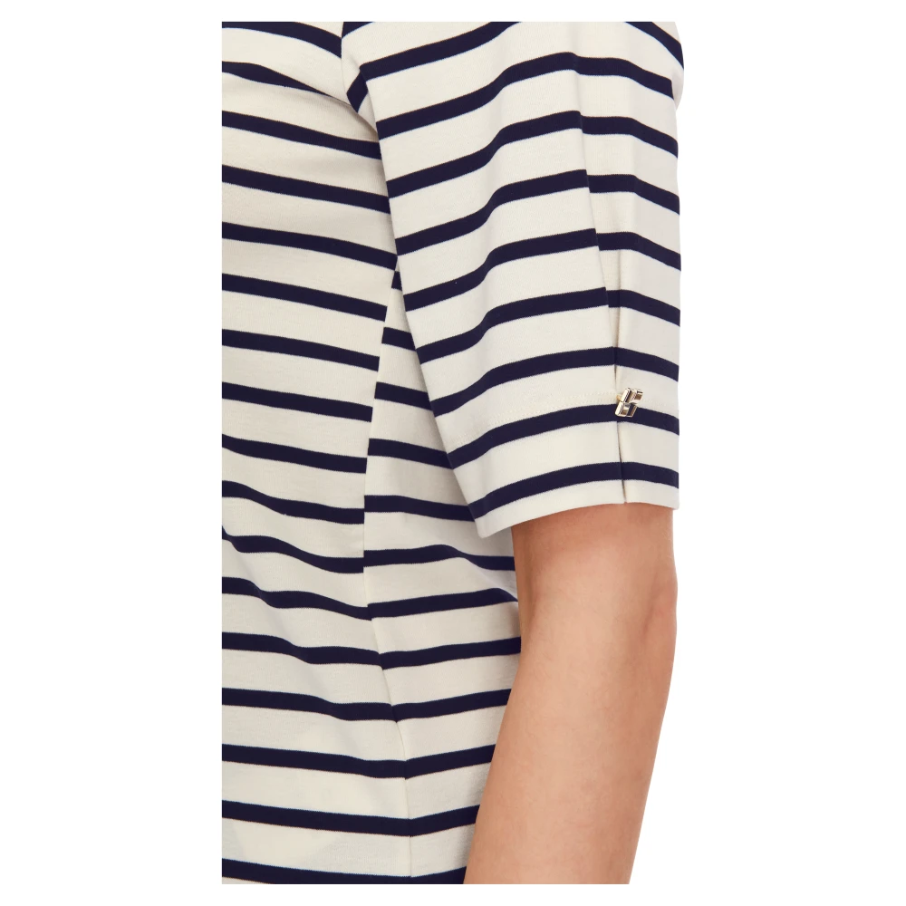 Marc Cain Gestreept T-shirt Black Dames