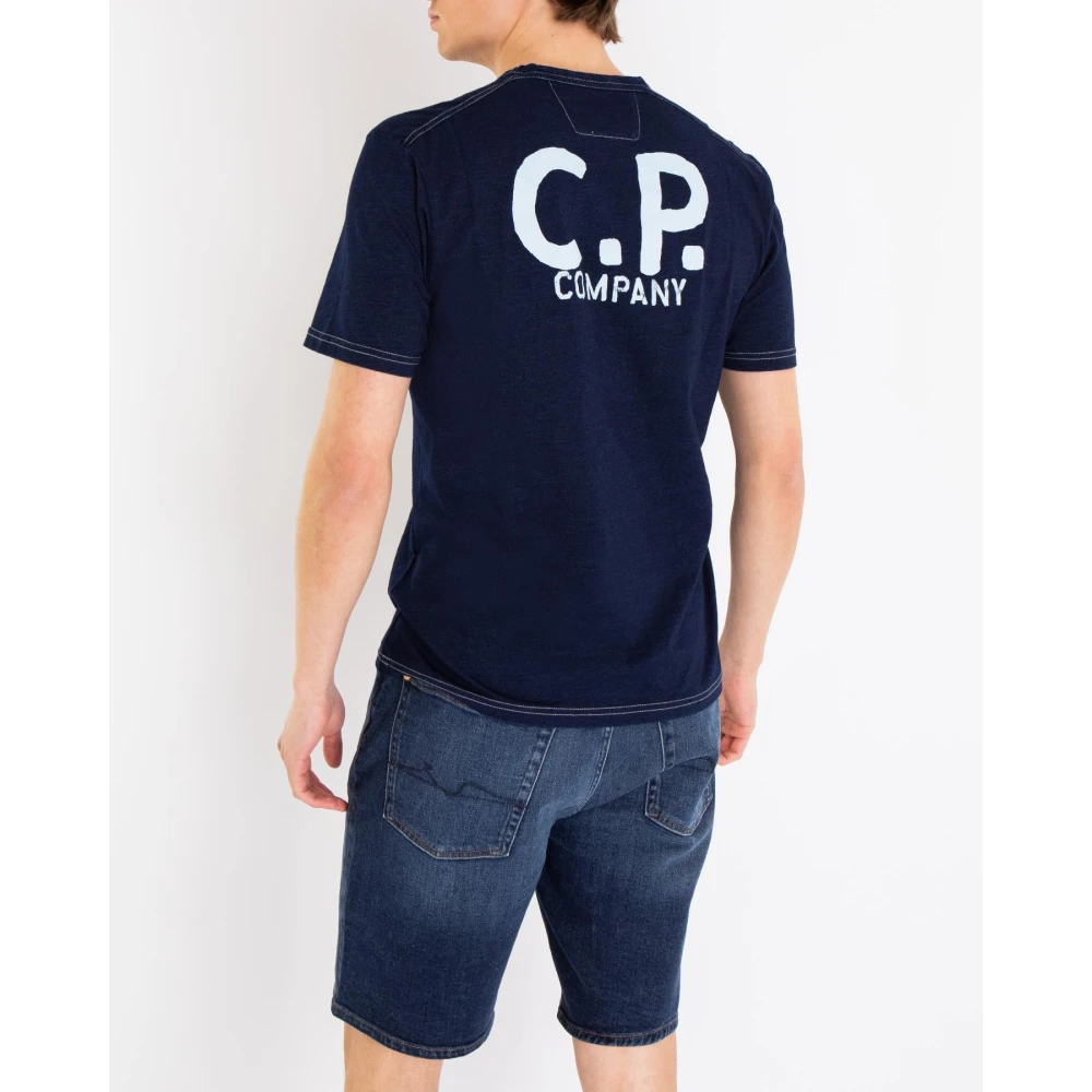C.P. Company Heren Sailor Backprint T-Shirt Blauw Blue Heren