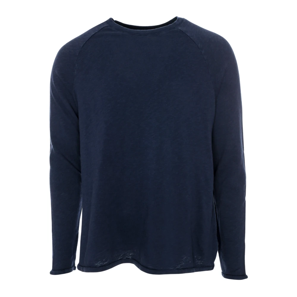 American vintage Raglan Longsleeve met Zachte Afwerking Blue Heren