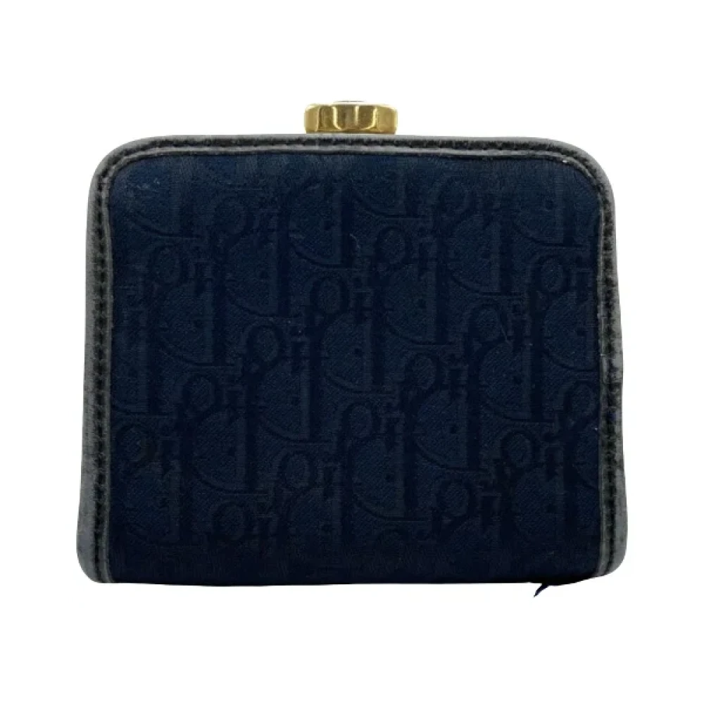 Dior Vintage Pre-owned Canvas wallets Blue Dames