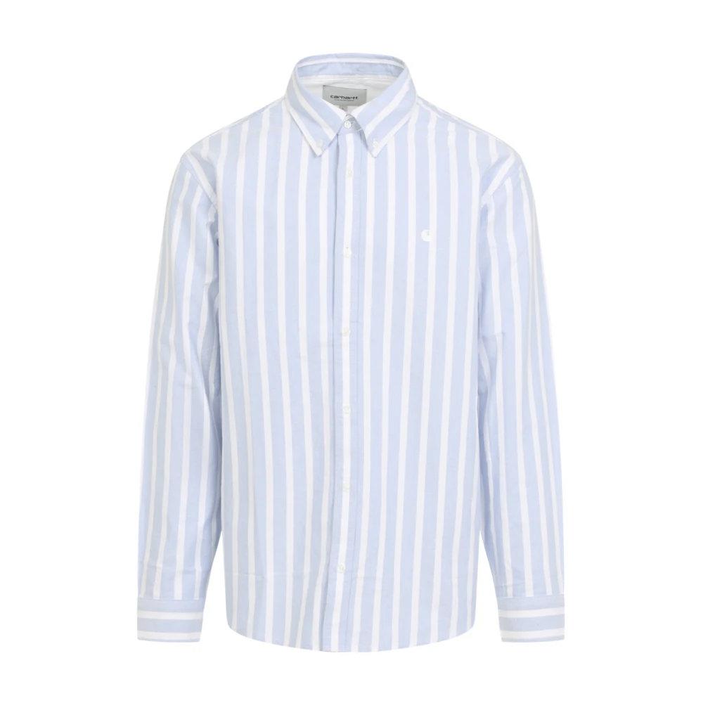 Carhartt Wip Men's Blue Casual Shirts, M, Deven Stripe Shirt