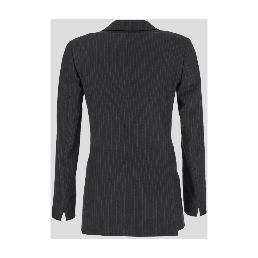 Lardini Dubbelbreasted wol katoenen jas Gray Dames