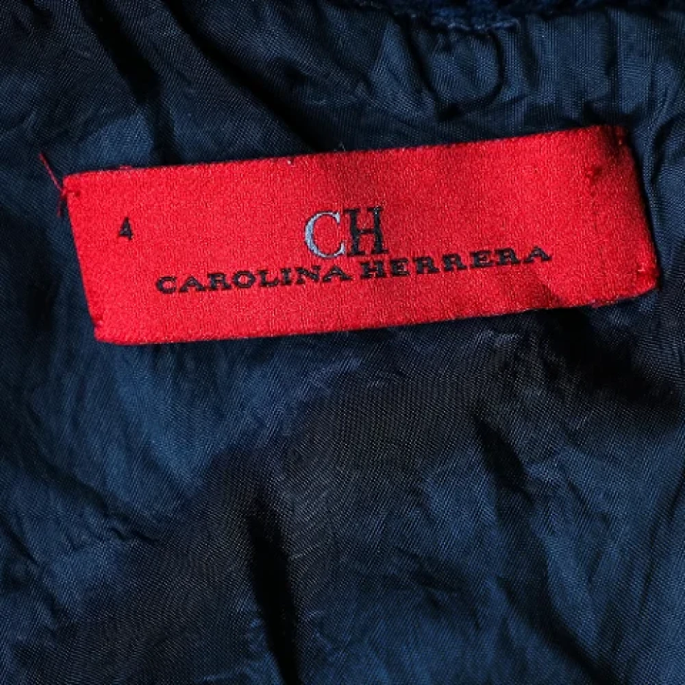 Carolina Herrera Pre-owned Cotton dresses Blue Dames