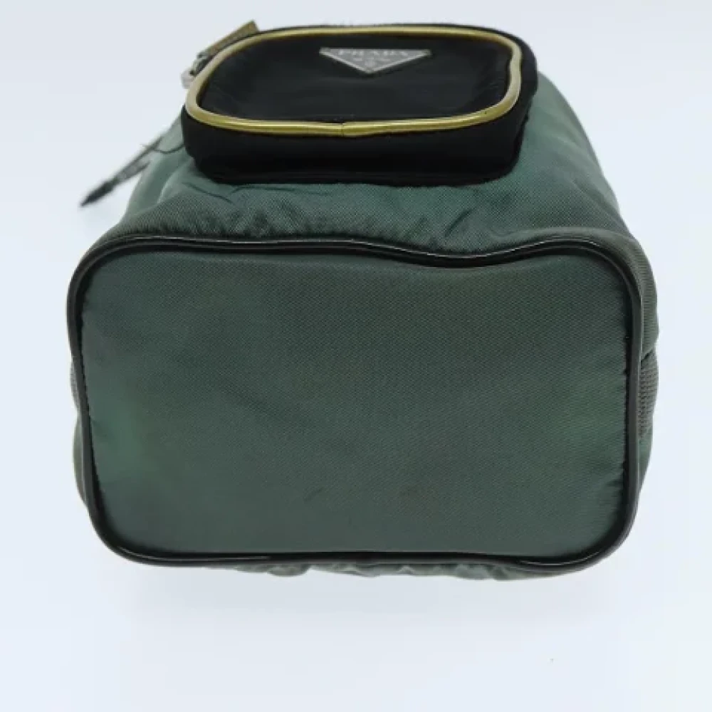 Prada Vintage Pre-owned Nylon handbags Green Dames
