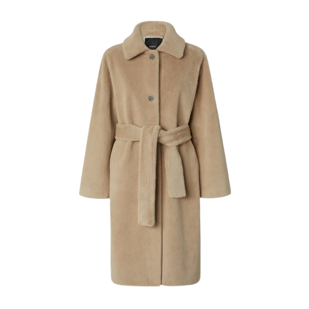 Pinko Stijlvolle Jas voor Vrouwen Beige Dames