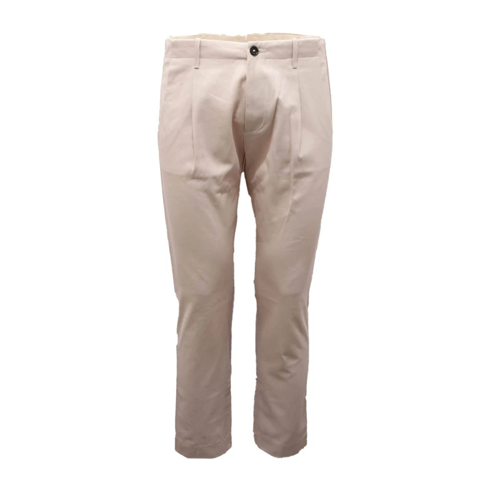 Nine In The Morning Men's White Fold Man Trousers In Cream - Chinos - S - Trousers