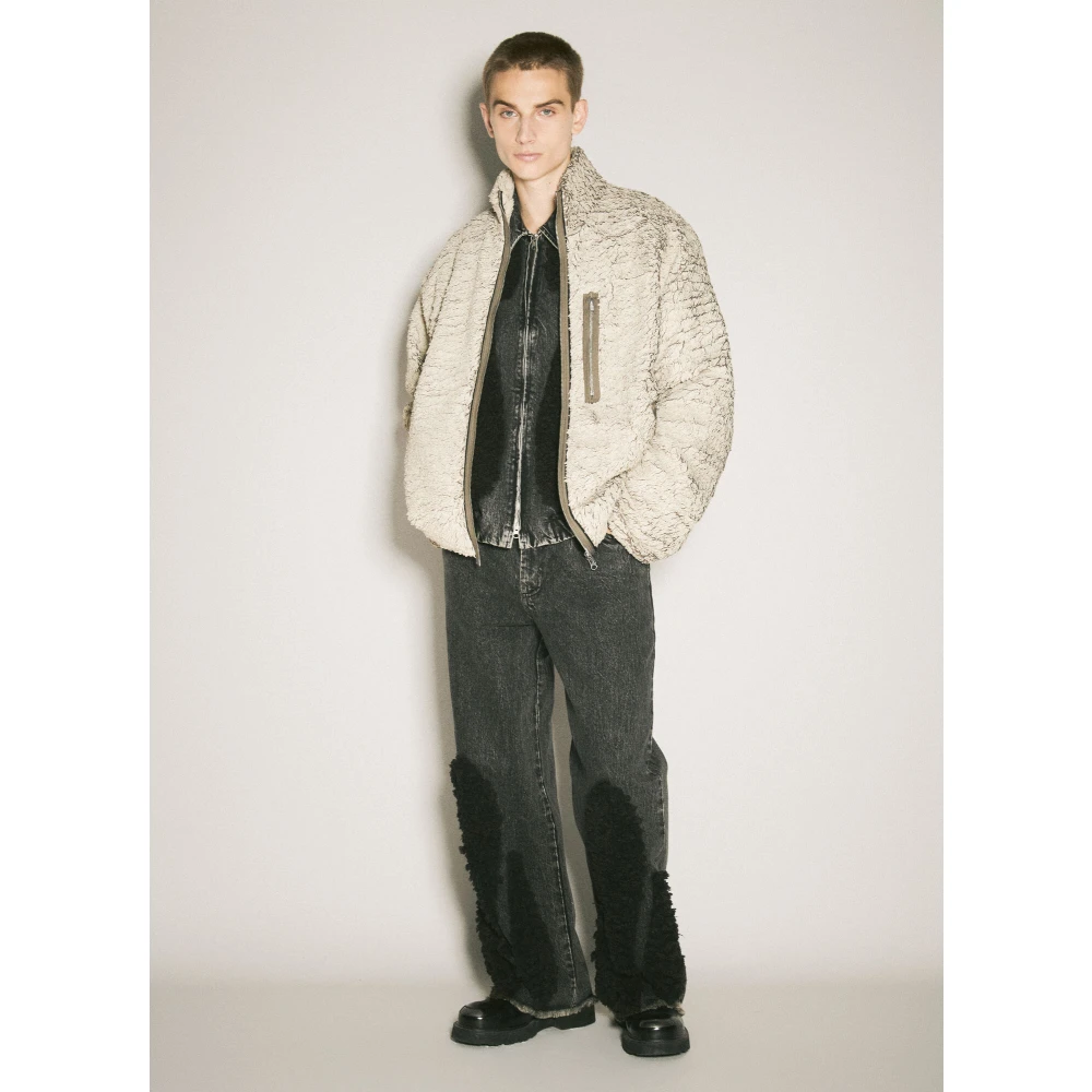 Song for the Mute Gewatteerde Trechter Track Jacket Beige Heren
